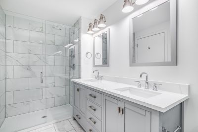 Marble Vanity and Backsplash